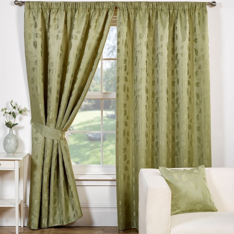 Trieste Curtains (90" Width x 90" Drop) - Green